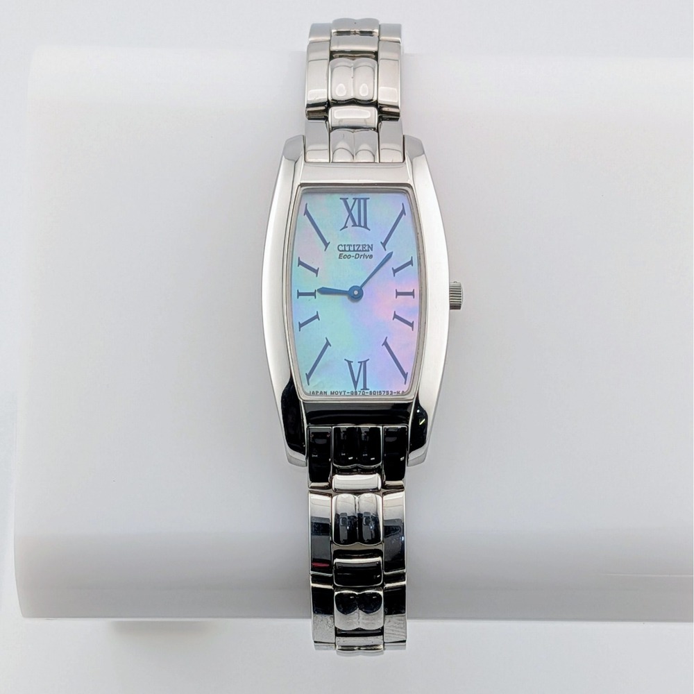 Citizen Stiletto Eco-Drive MOP Sapphire Watch G670-S008433 New Capacitor 6"